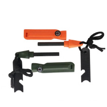 Camping magnesium fire starter survival , ferrocerium flint ferro rod fire starter sticks with compass and whistle